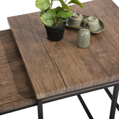 ADOMO WOOD - Set of two modern and design nesting coffee tables