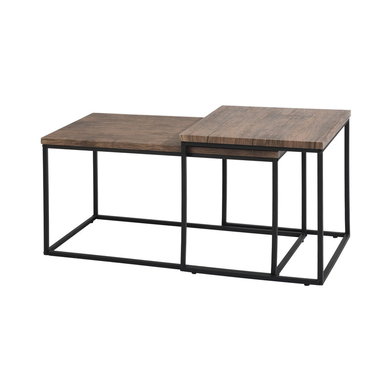 ADOMO WOOD - Set of two modern and design nesting coffee tables