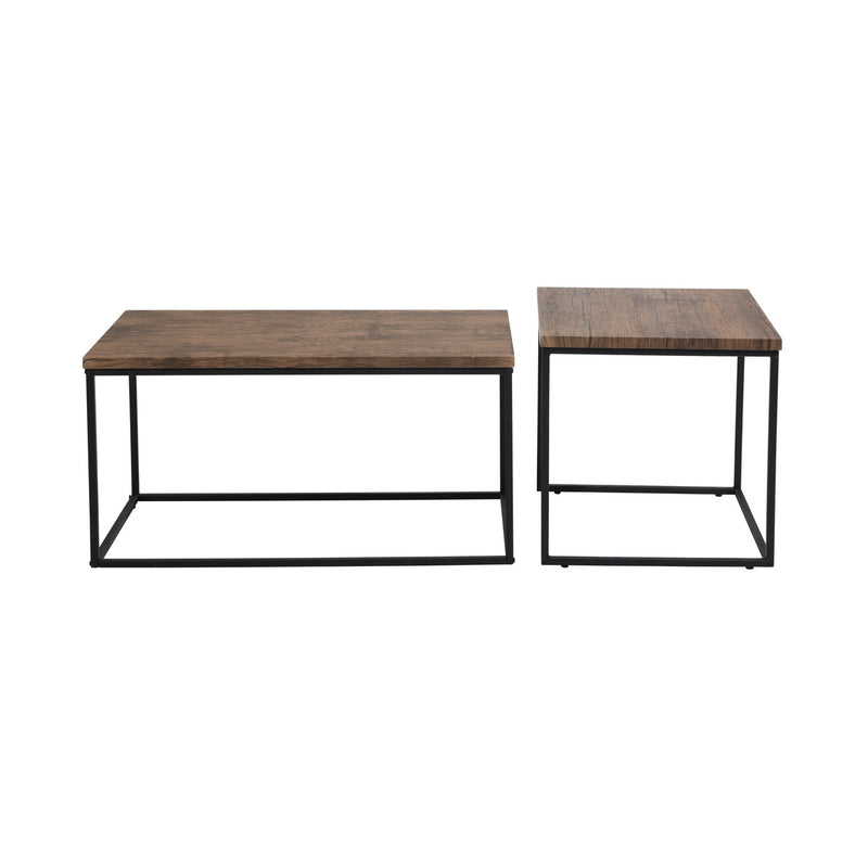 ADOMO WOOD - Set of two modern and design nesting coffee tables
