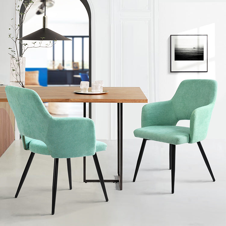 AFRICAN TERRY FABRIC GREEN - Set of 2 Scandinavian chairs