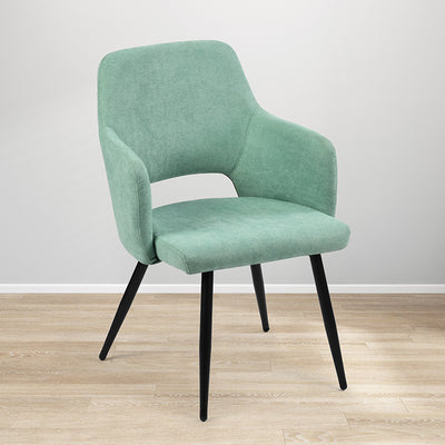 AFRICAN TERRY FABRIC GREEN - Set of 2 Scandinavian chairs