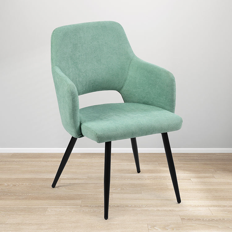 AFRICAN TERRY FABRIC GREEN - Set of 2 Scandinavian chairs