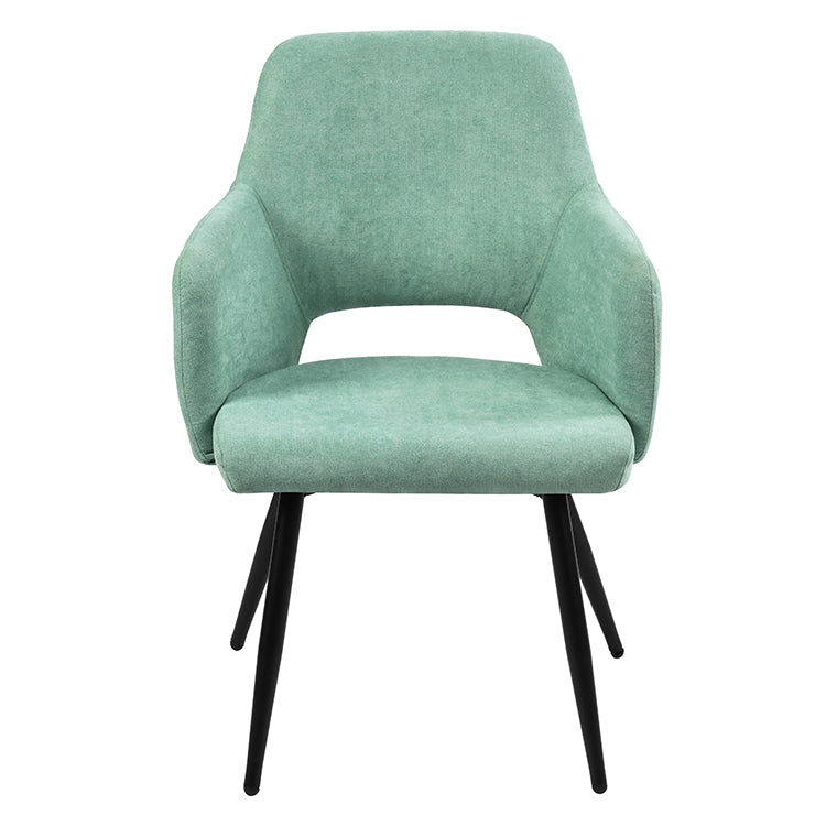 AFRICAN TERRY FABRIC GREEN - Set of 2 Scandinavian chairs