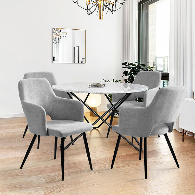 AFRICAN TERRY FABRIC GREY - Set of 2 Scandinavian chairs