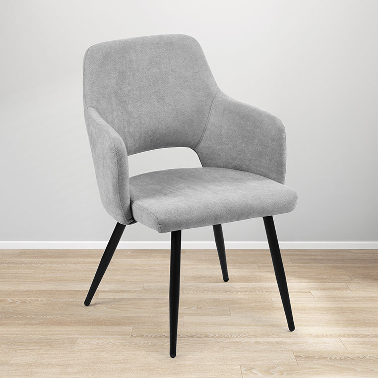 AFRICAN TERRY FABRIC GREY - Set of 2 Scandinavian chairs