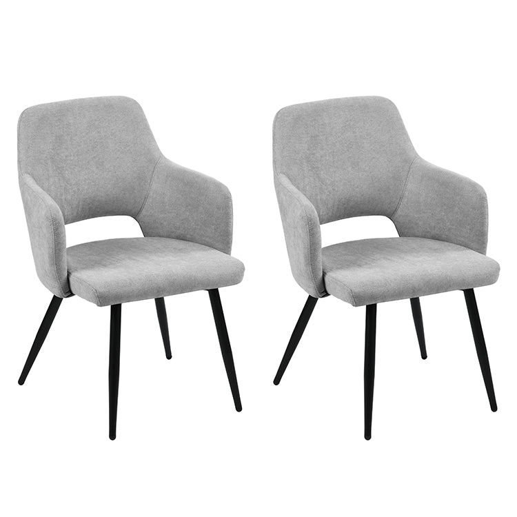 AFRICAN TERRY FABRIC GREY - Set of 2 Scandinavian chairs