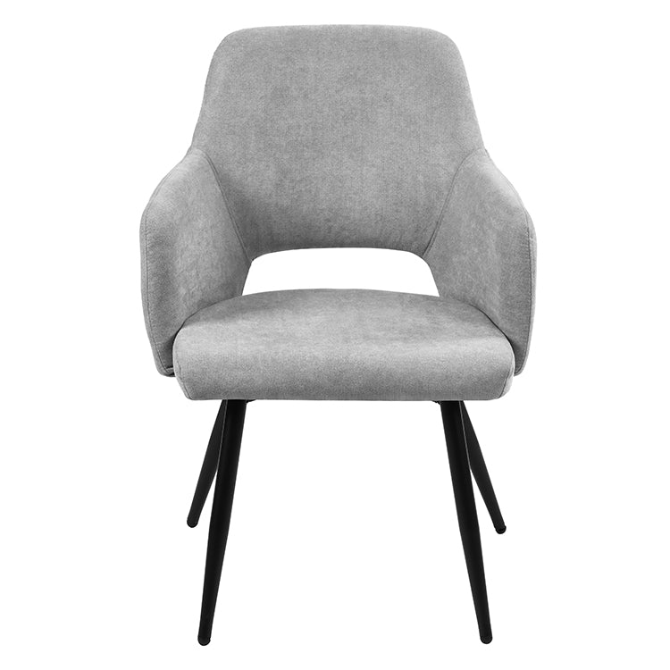 AFRICAN TERRY FABRIC GREY - Set of 2 Scandinavian chairs