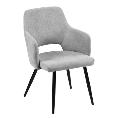 AFRICAN TERRY FABRIC GREY - Set of 2 Scandinavian chairs