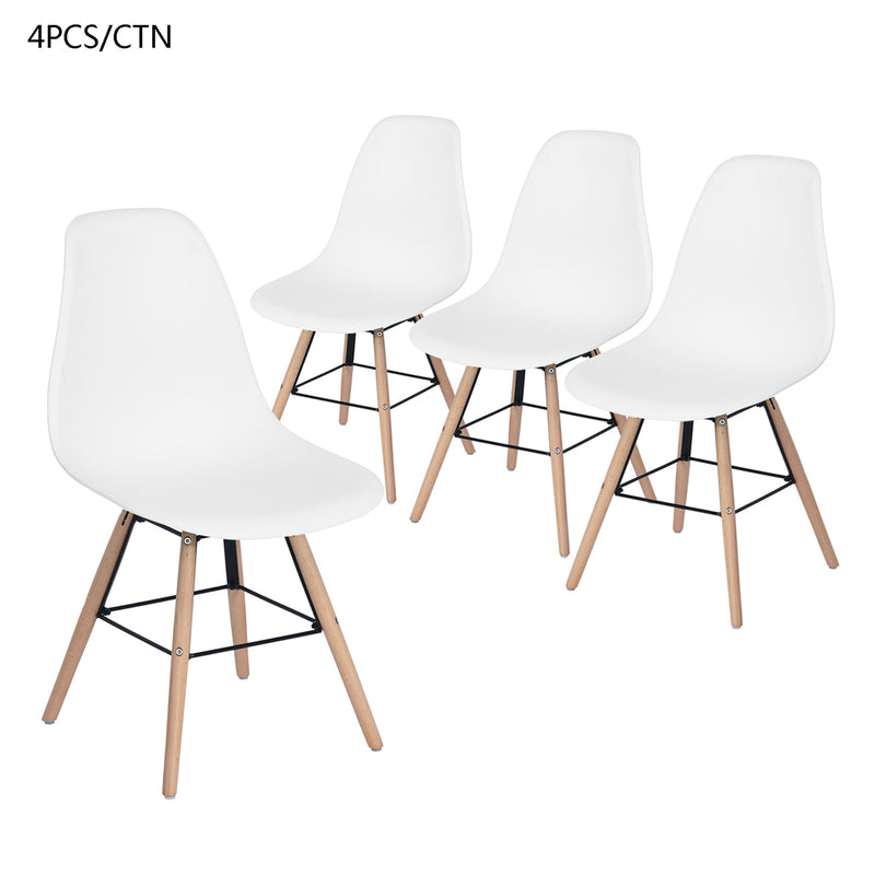ARGUS Set of 4 Scandinavian and Industrial Style Dining Chairs