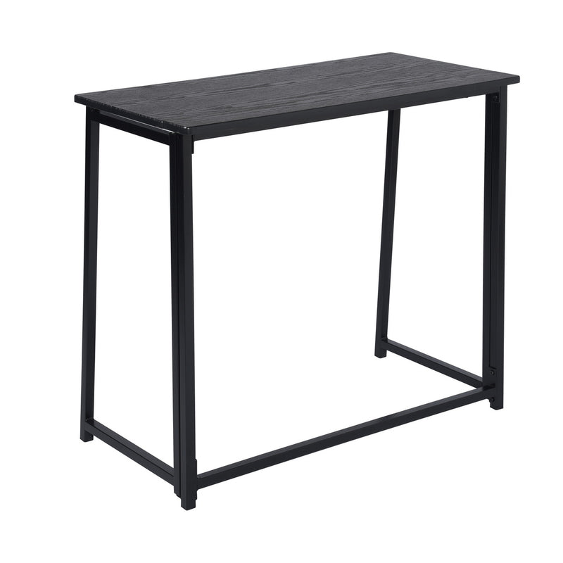 ASCOLI BLACK - Practical black and wood folding desk