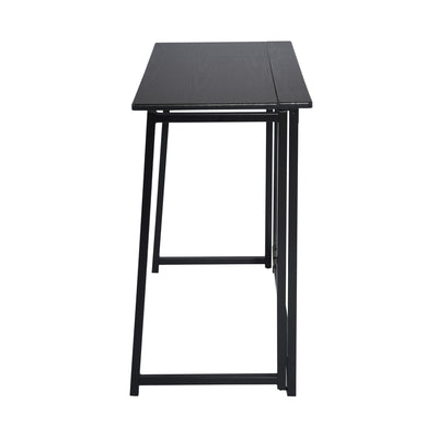 ASCOLI BLACK - Practical black and wood folding desk