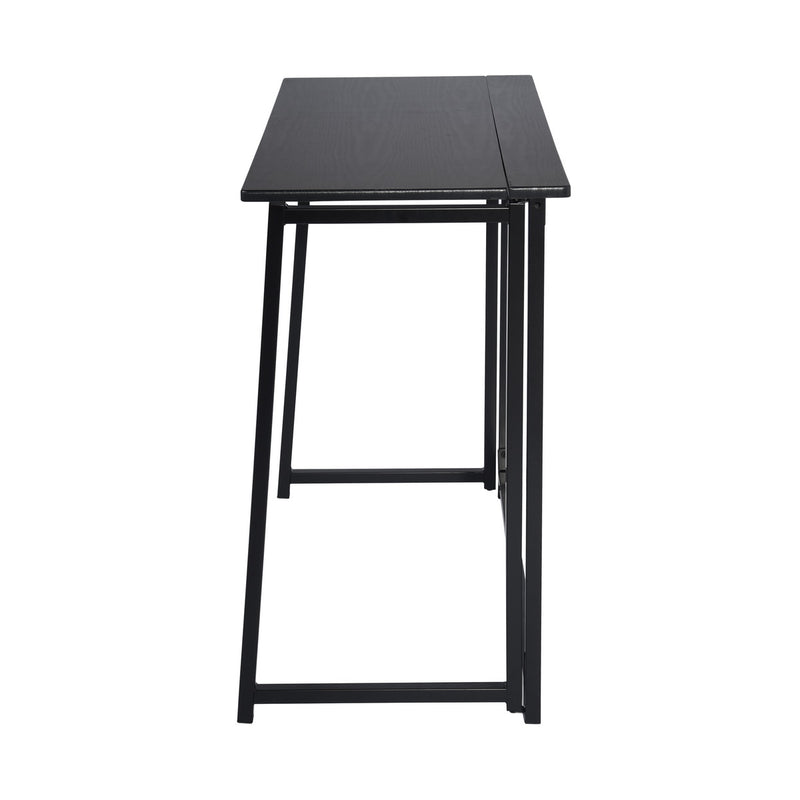 ASCOLI BLACK - Practical black and wood folding desk