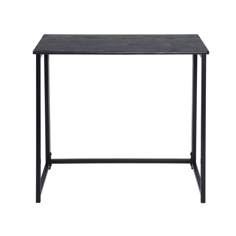 ASCOLI BLACK - Practical black and wood folding desk