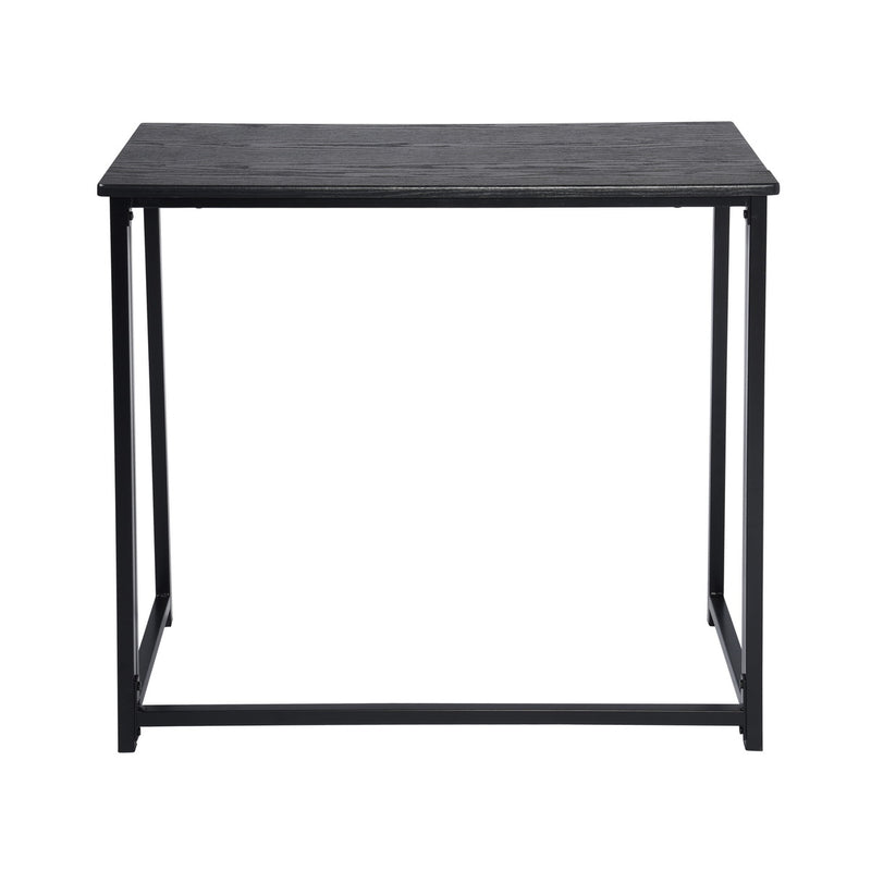 ASCOLI BLACK - Practical black and wood folding desk