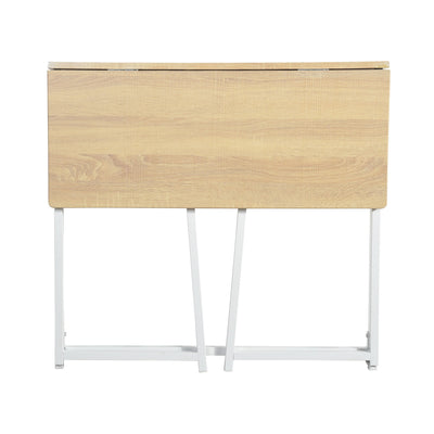 ASCOLI - Practical white and wood folding desk