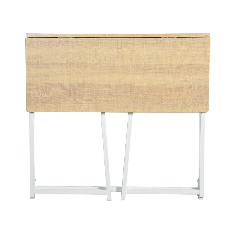 ASCOLI - Practical white and wood folding desk