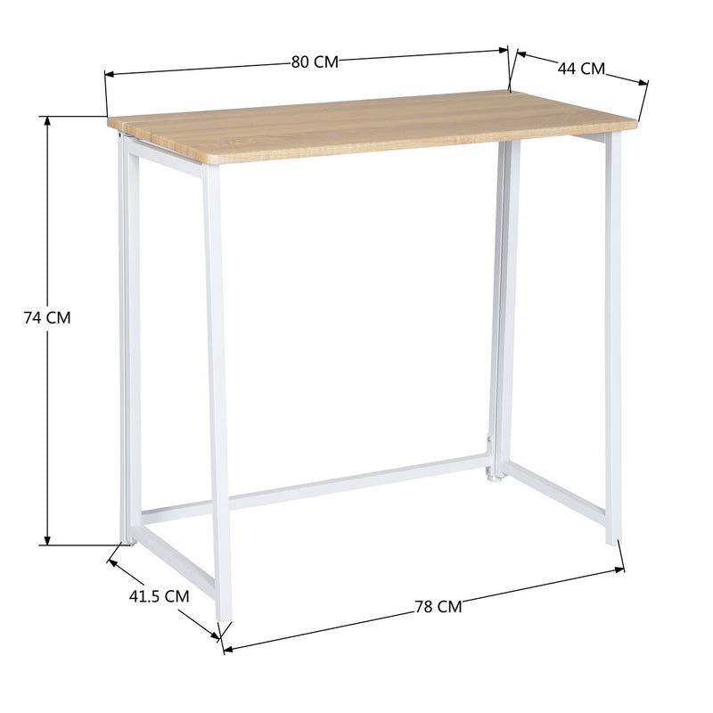 ASCOLI - Practical white and wood folding desk