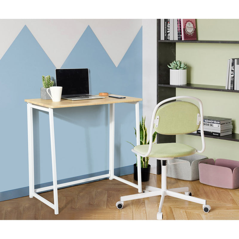 ASCOLI - Practical white and wood folding desk