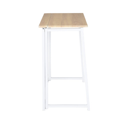 ASCOLI - Practical white and wood folding desk