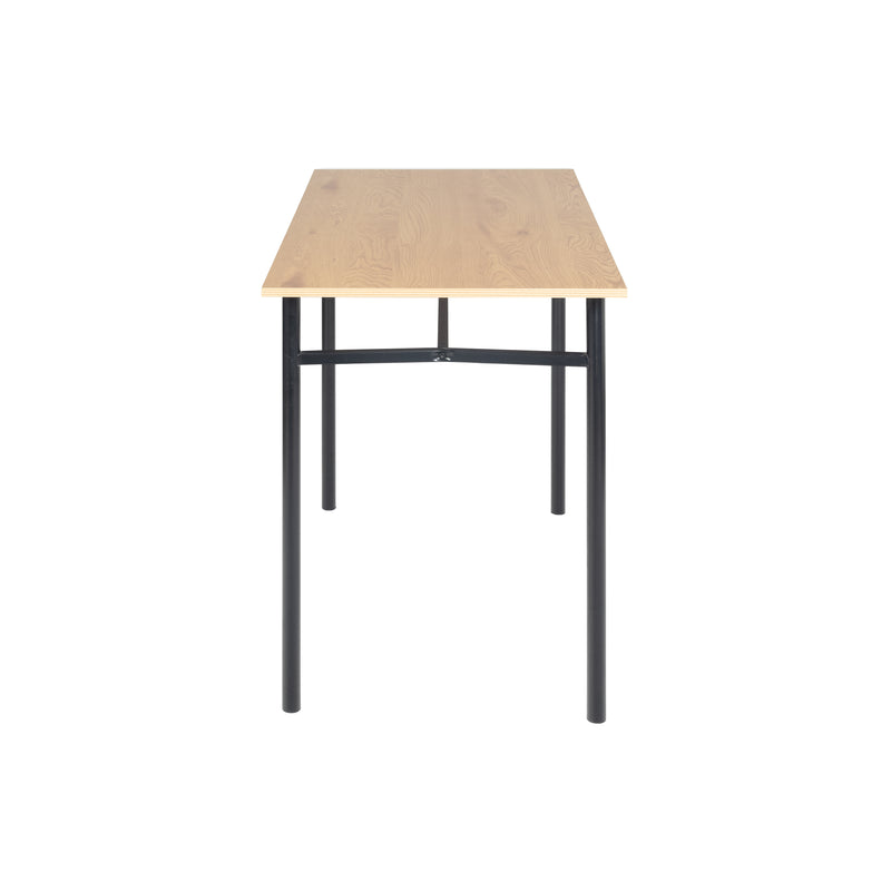 BAGEHOT - Dining table in black industrial style and wood