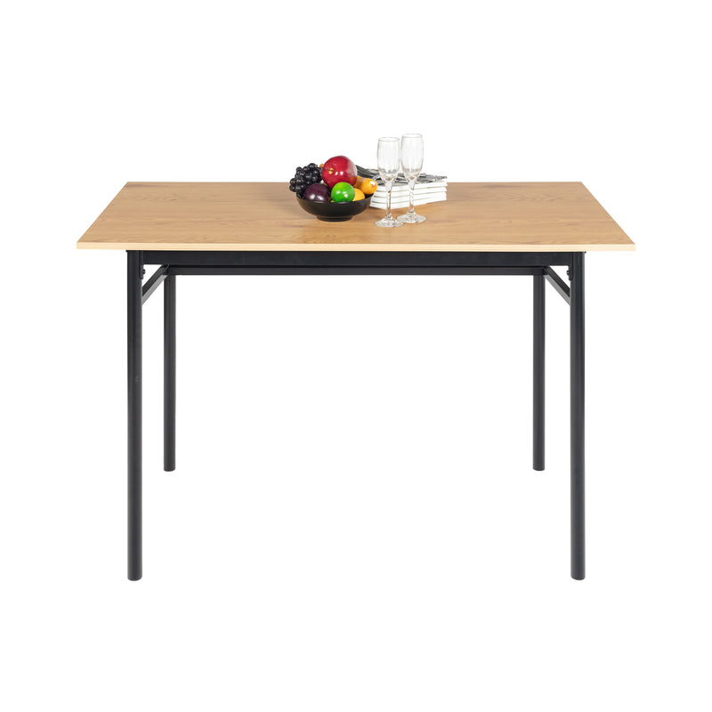 BAGEHOT - Dining table in black industrial style and wood