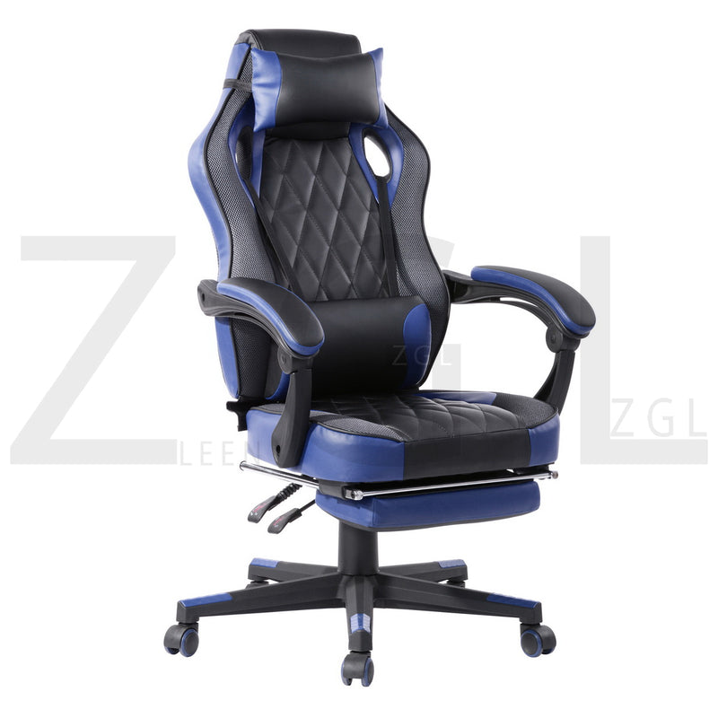 BURGENDY BLUE - black and blue gaming chair
