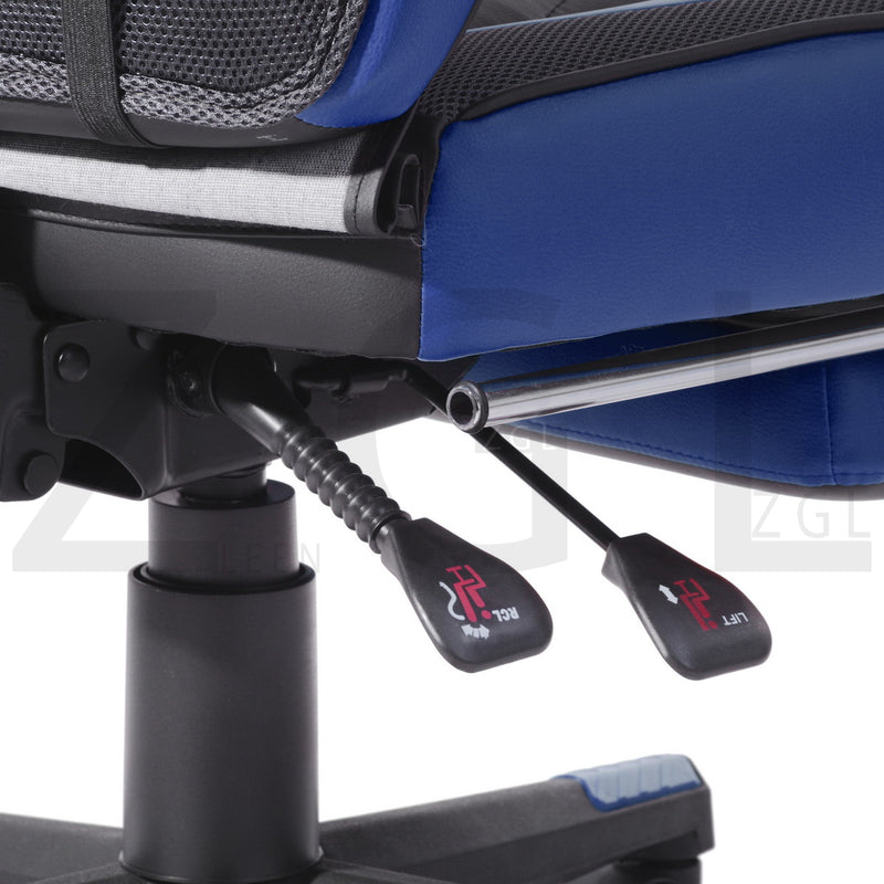 BURGENDY BLUE - black and blue gaming chair