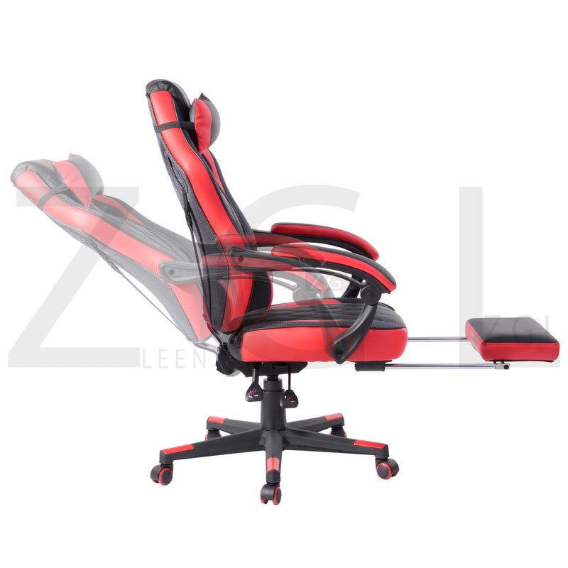 BURGUNDY RED - Black and red gaming chair