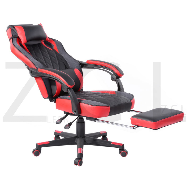 BURGUNDY RED - Black and red gaming chair