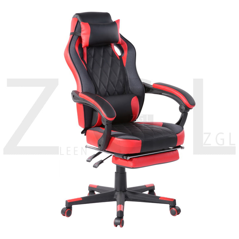 BURGUNDY RED - Black and red gaming chair