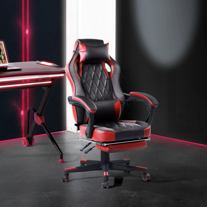 BURGUNDY RED - Black and red gaming chair