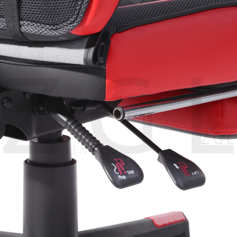 BURGUNDY RED - Black and red gaming chair