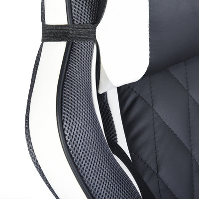BURGENDY - black and white gaming chair