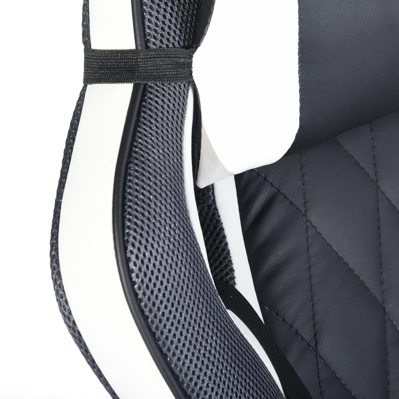 BURGENDY - black and white gaming chair