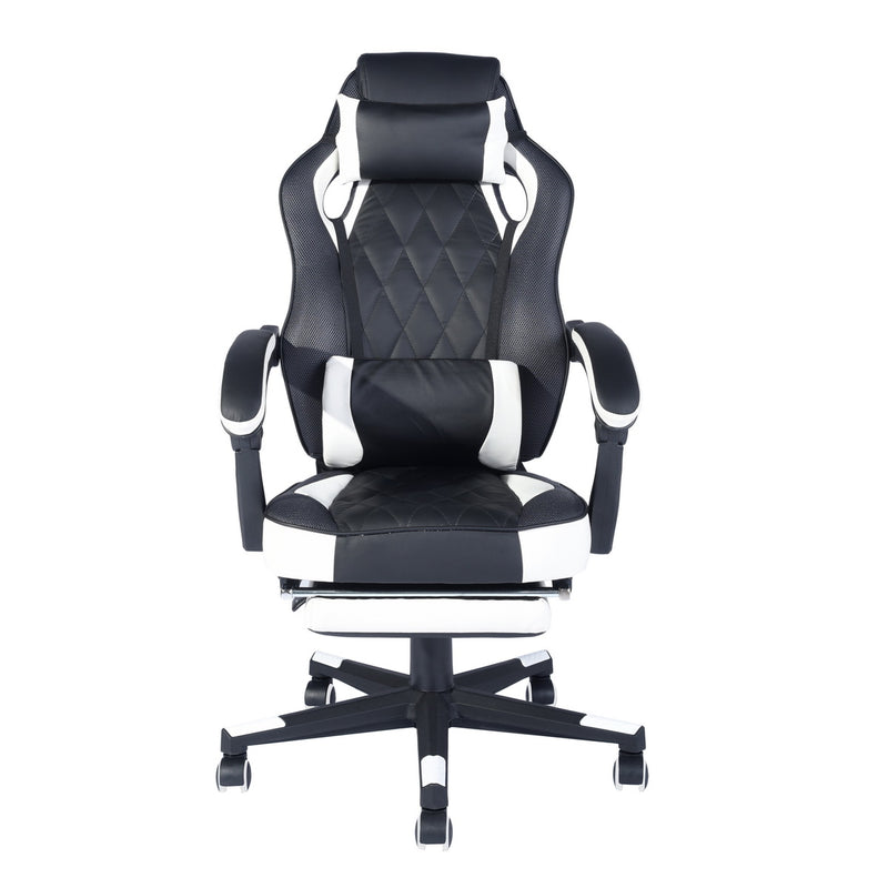BURGENDY - black and white gaming chair