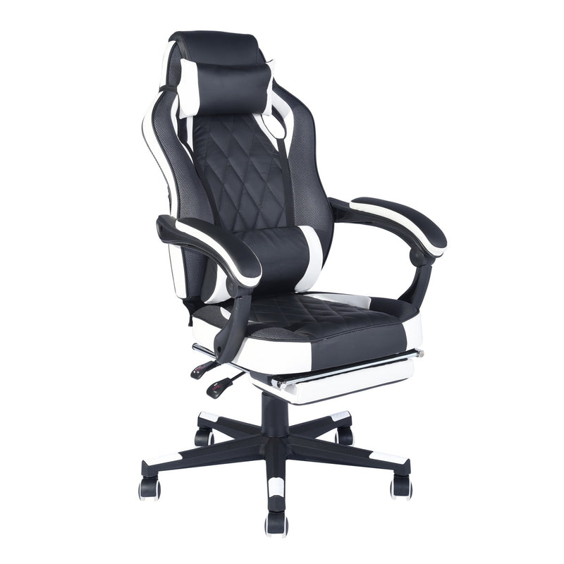 BURGENDY - black and white gaming chair