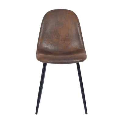CHARLTON SUEDE BROWN - Scandinavian dining chairs set of 4