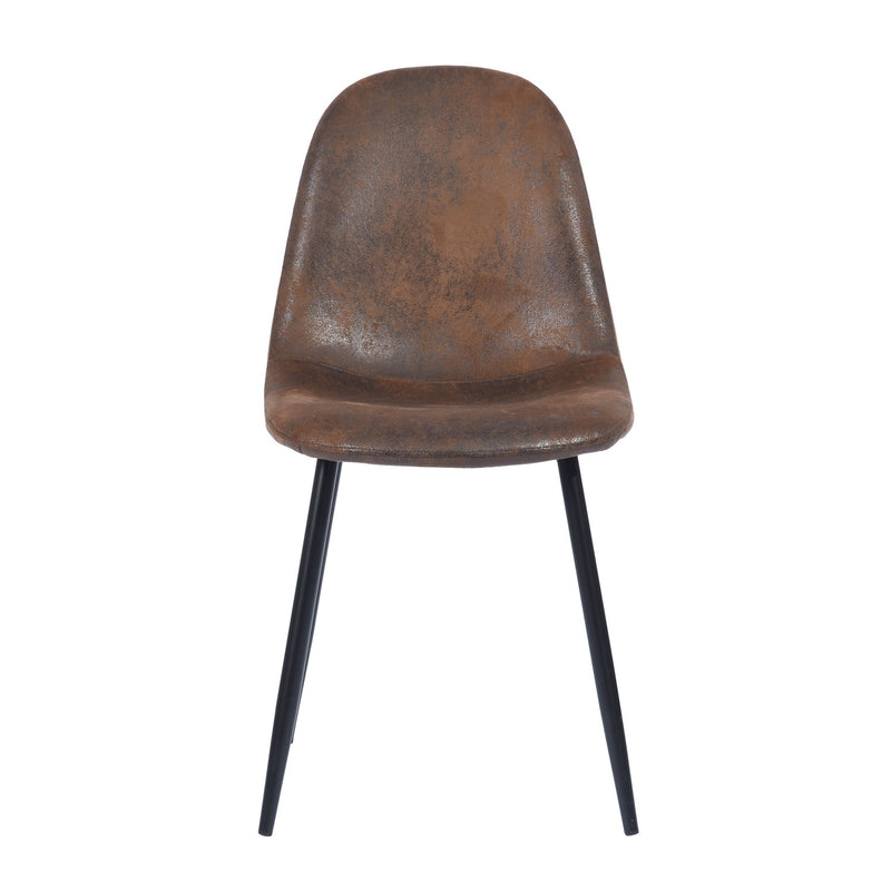 CHARLTON SUEDE BROWN - Scandinavian dining chairs set of 4
