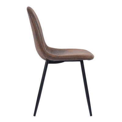 CHARLTON SUEDE BROWN - Scandinavian dining chairs set of 4