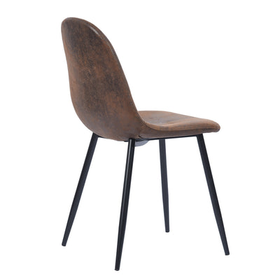 CHARLTON SUEDE BROWN - Scandinavian dining chairs set of 4