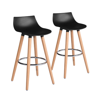DELIE BK - Set of 2 modern black and design bar stools in Scandinavian style