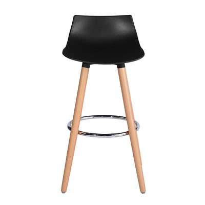 DELIE BK - Set of 2 modern black and design bar stools in Scandinavian style