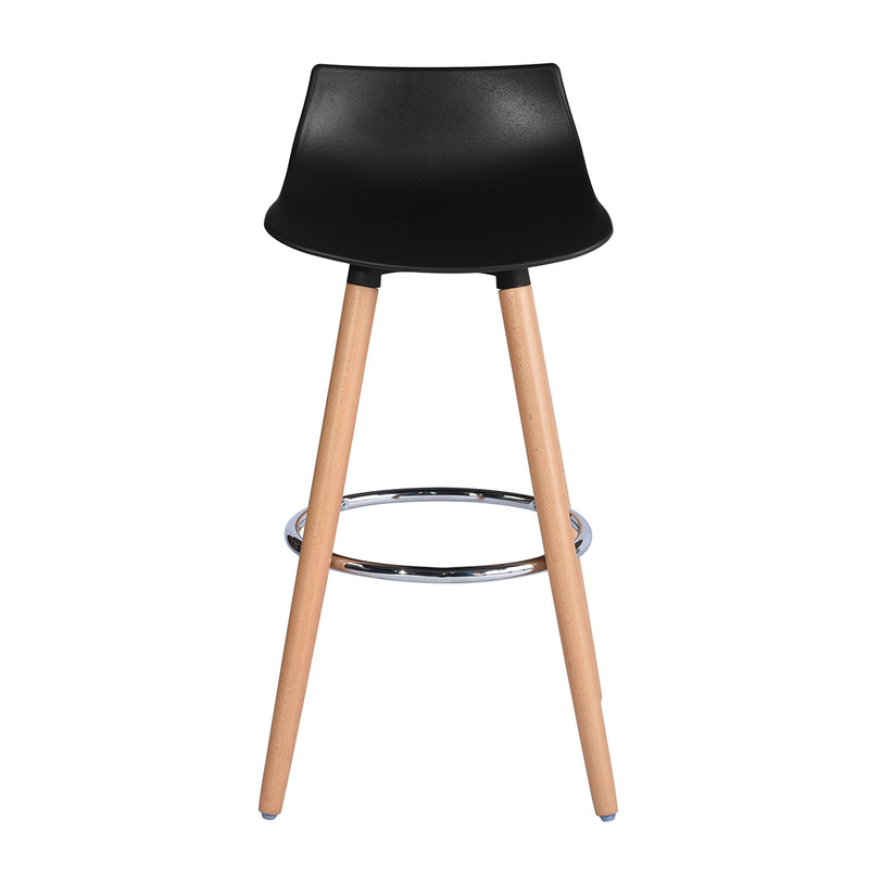 DELIE BK - Set of 2 modern black and design bar stools in Scandinavian style
