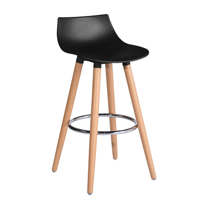 DELIE BK - Set of 2 modern black and design bar stools in Scandinavian style
