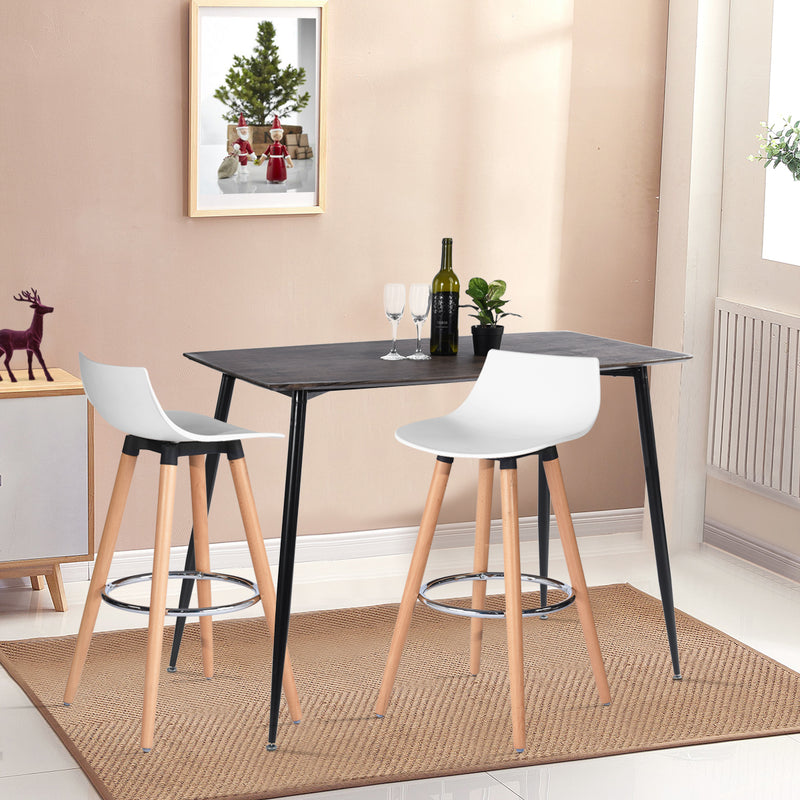 DELIE WH - Set of 2 modern white and design bar stools in Scandinavian style
