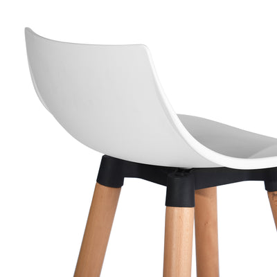 DELIE WH - Set of 2 modern white and design bar stools in Scandinavian style