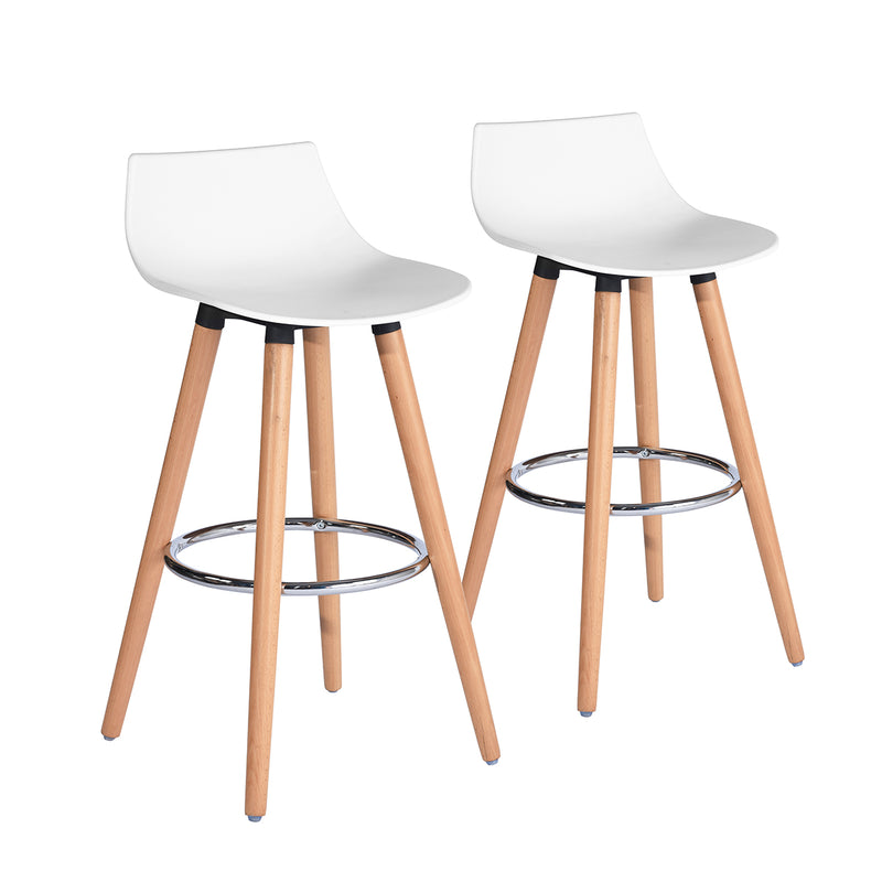 DELIE WH - Set of 2 modern white and design bar stools in Scandinavian style