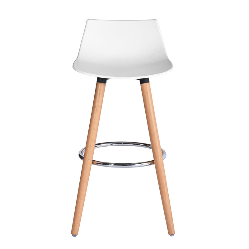 DELIE WH - Set of 2 modern white and design bar stools in Scandinavian style