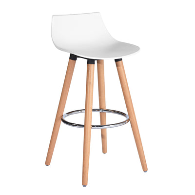 DELIE WH - Set of 2 modern white and design bar stools in Scandinavian style