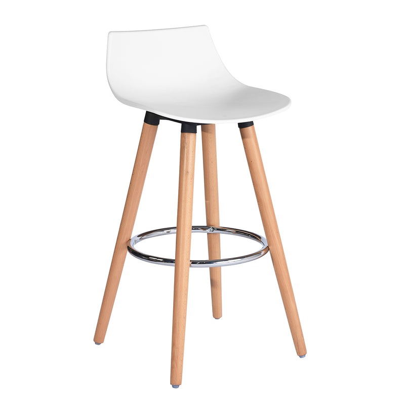 DELIE WH - Set of 2 modern white and design bar stools in Scandinavian style